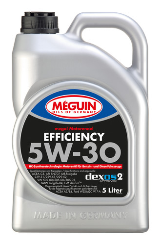 3194 Meguin НС-синтетическое моторное масло Megol Motorenoel Efficiency 5W-30 (5л)