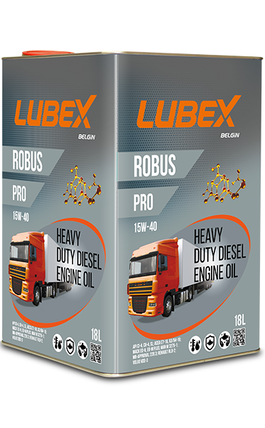 L019-0773-0018 LUBEX Минеральное моторное масло ROBUS PRO 15W-40 CH-4/CI-4/SL A3/B4/E7 (18л)
