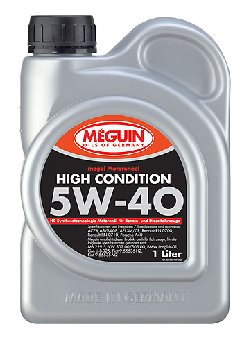 3199 Meguin НС-синтетическое моторное масло Megol Motorenoel High Condition 5W-40 (1л)