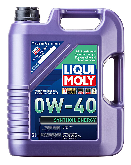  9515 LiquiMoly Синтетическое моторное масло Synthoil Energy 0W-40 5л 
