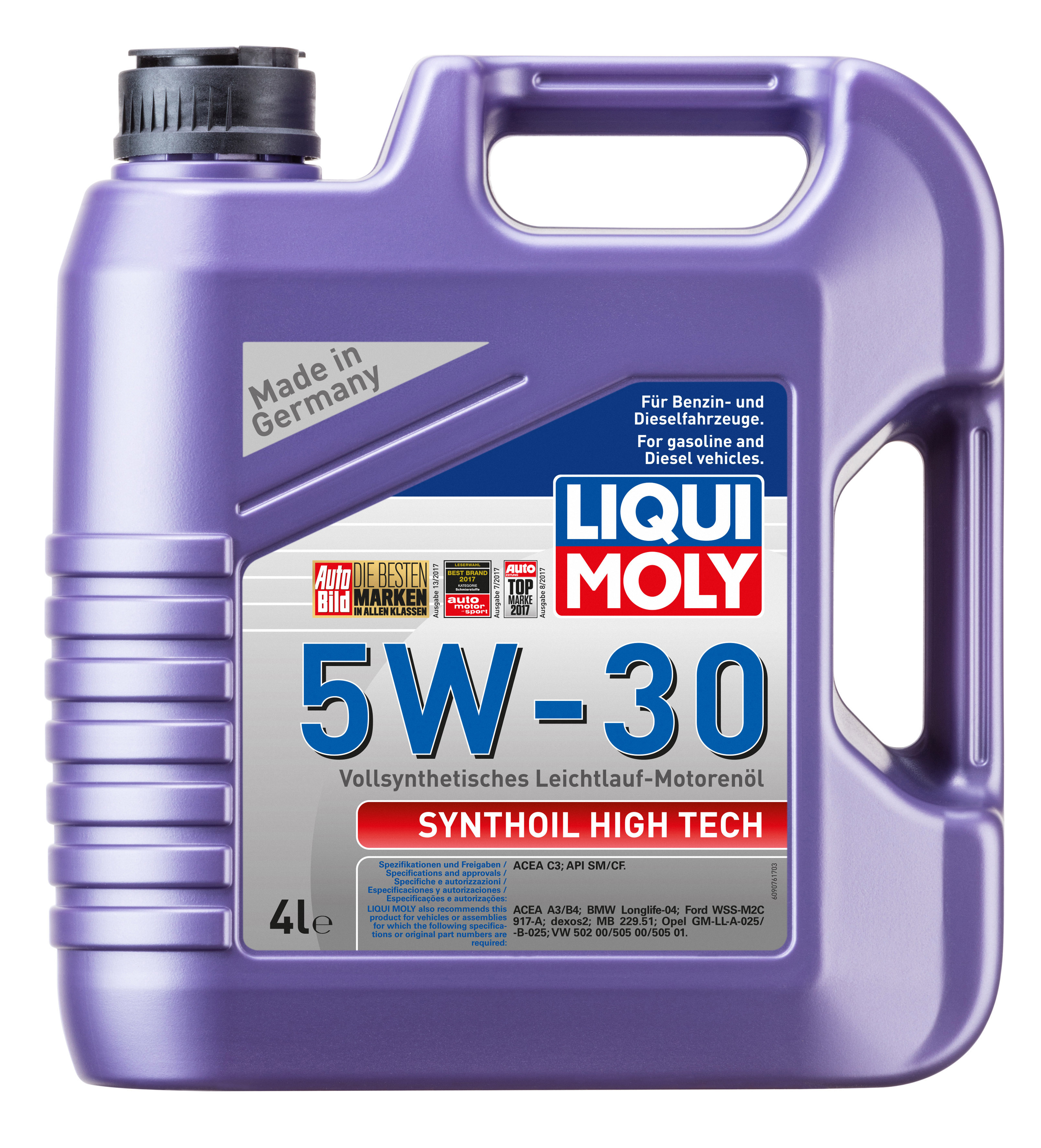  20958 LiquiMoly Синтетическое моторное масло Synthoil High Tech 5W-30 4л 