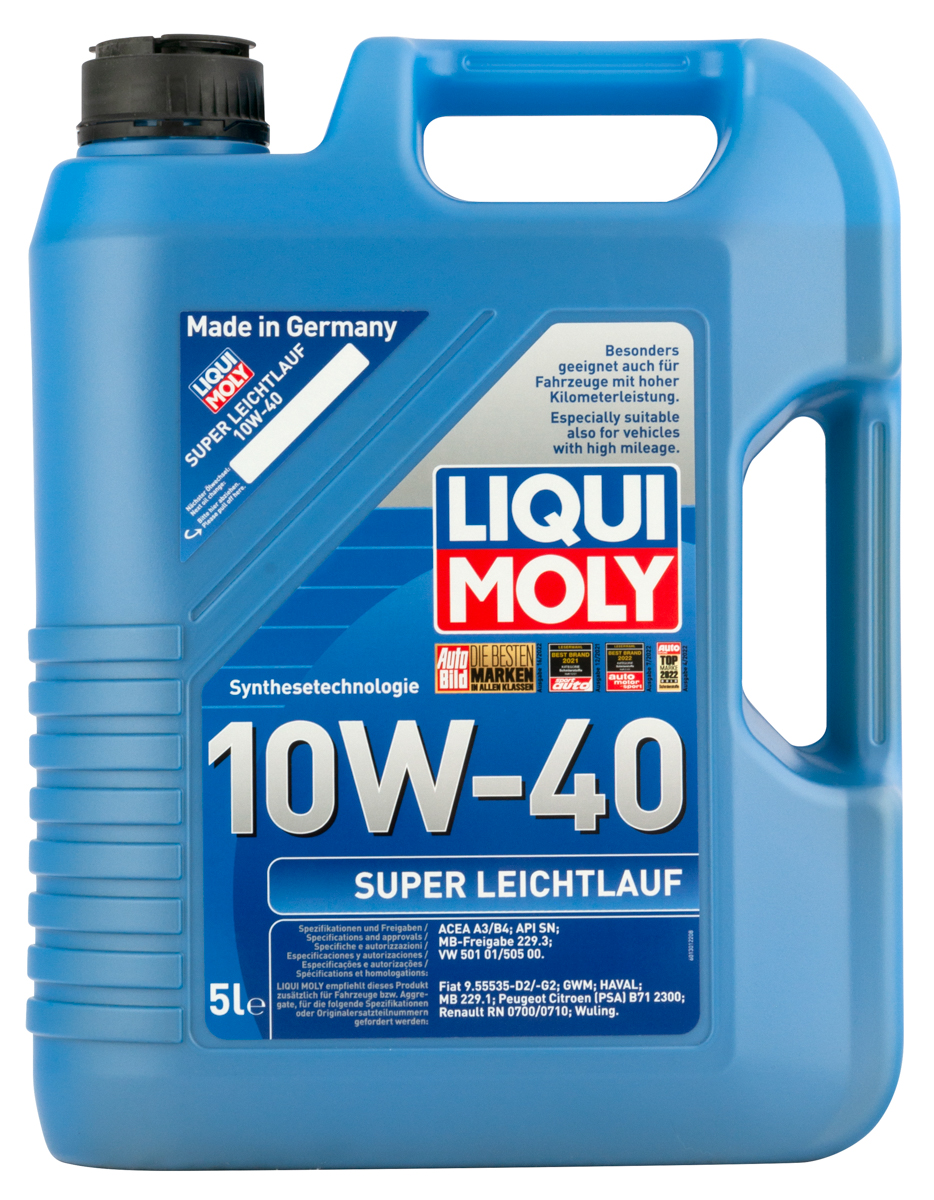 9505 LiquiMoly НС-синтетическое моторное масло Super Leichtlauf 10W-40 5л 