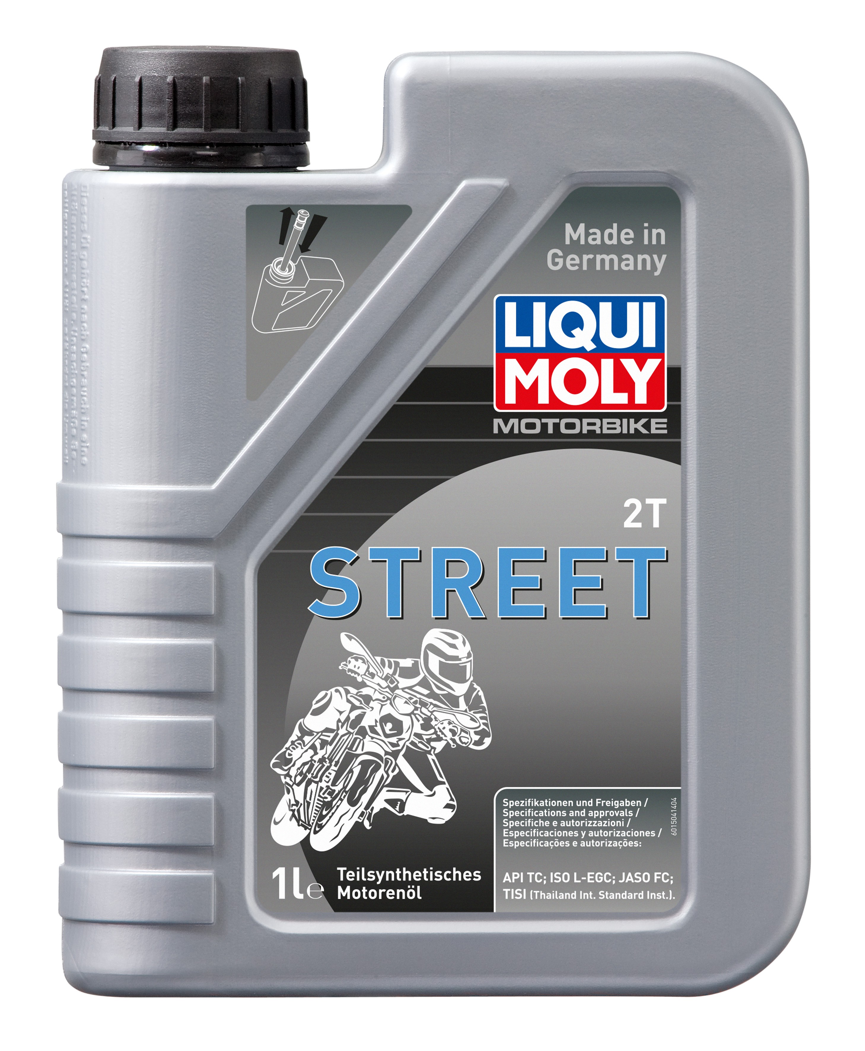  1504 LiquiMoly Полусинтетическое моторное масло для 2-такт.мотоциклов Motorbike 2T Street L-EGC 1л 