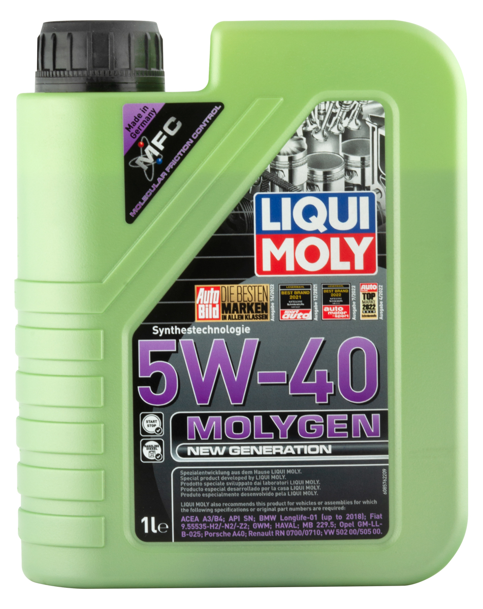  8576 LiquiMoly НС-синтетическое моторное масло Molygen New Generation 5W-40 1л 
