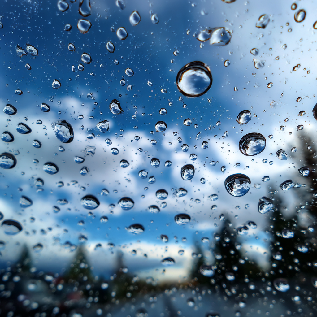 капли на стекле