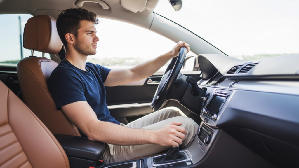 автомобилист в авто