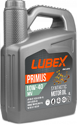 L034-1322-0404 LUBEX Синтетическое моторное масло PRIMUS MV 10W-40 CF/SN A3/B4 (4л)