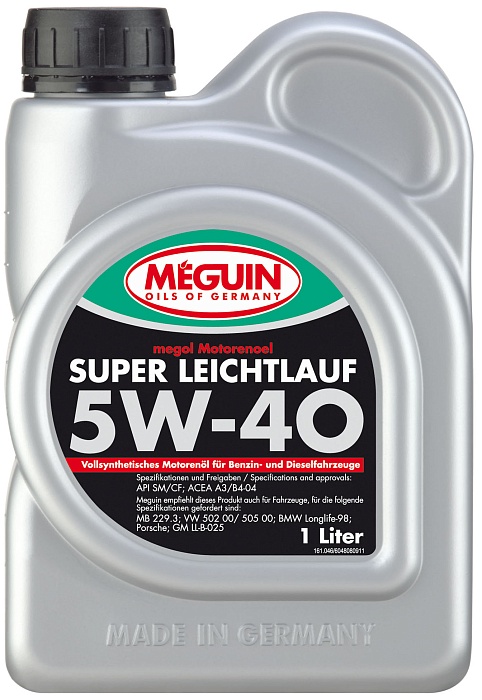 4808 Meguin Синтетическое моторное масло Megol Motorenoel Super Leichtlauf 5W-40 (1л)