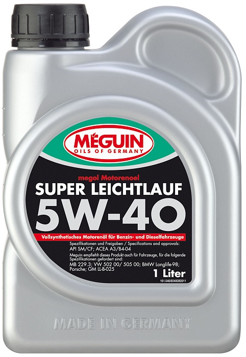 4808 Meguin Синтетическое моторное масло Megol Motorenoel Super Leichtlauf 5W-40 (1л)