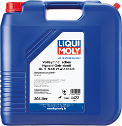 4422 LiquiMoly Синтетическое трансмиссионное масло Vollsynth.Hypoid-Getrieb. LS 75W-140 (GL-5) 20л