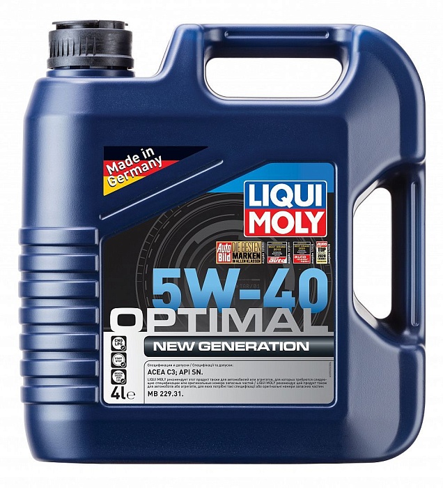 39033 LiquiMoly НС-синтетическое моторное масло Optimal New Generation 5W-40 4л