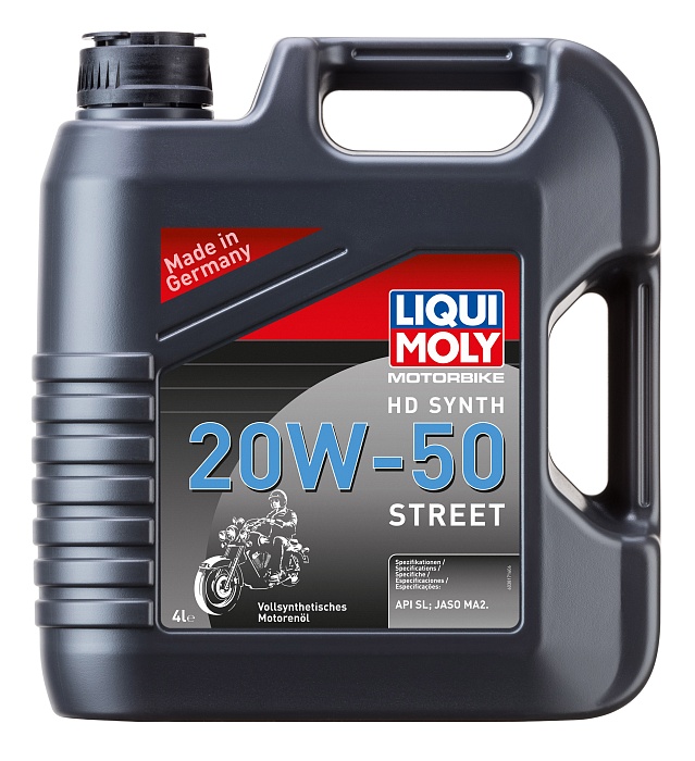 3817 LiquiMoly Синтетическое моторное масло для 4-такт.мотоциклов MotorbikeHD Synth Street 20W-50 4л