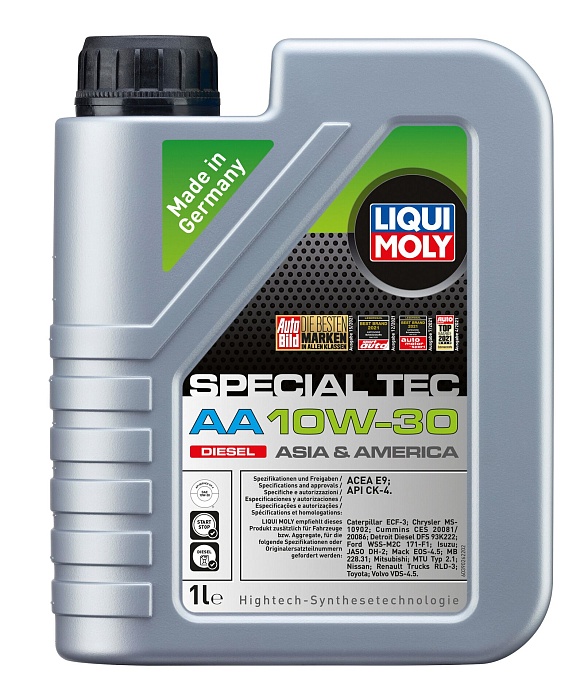 39026 LiquiMoly НС-синтетическое моторное масло Special Tec AA Diesel 10W-30 1л