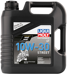 23227 LiquiMoly НС-синтетическое моторное масло для 4-такт.мотоциклов Motorbike 4T Street 10W-30 4л