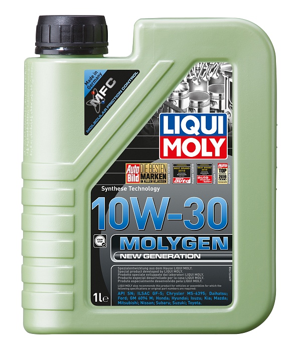 9975 LiquiMoly НС-синтетическое моторное масло Molygen New Generation 10W-30 1л