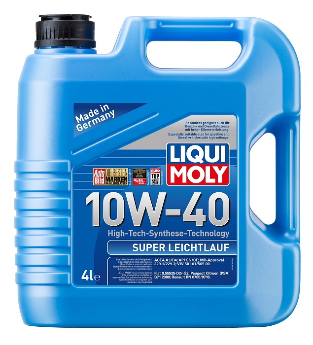 1916 LiquiMoly НС-синтетическое моторное масло Super Leichtlauf 10W-40 4л