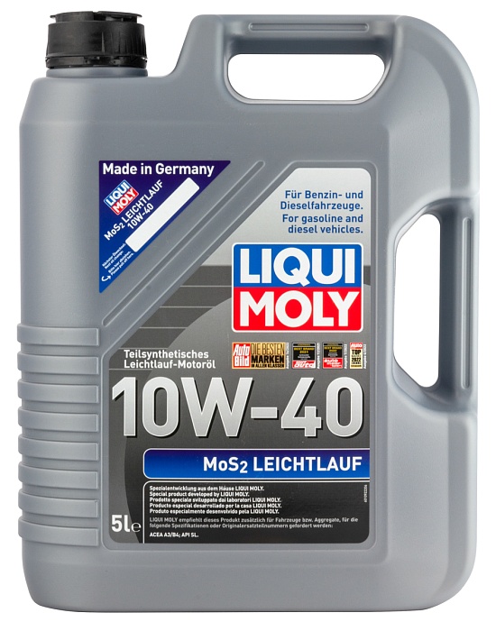 2184 LiquiMoly Полусинтетическое моторное масло MoS2 Leichtlauf 10W-40 5л