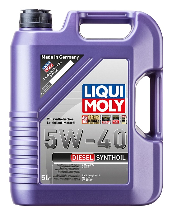 1341 LiquiMoly Синтетическое моторное масло Diesel Synthoil 5W-40 5л