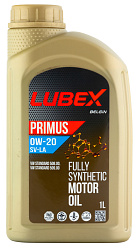 L034-1620-1201 LUBEX Синтетическое моторное масло PRIMUS SV-LA 0W-20 (1л)