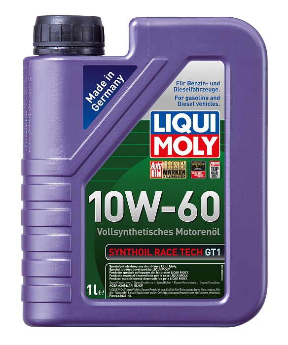 8908 LiquiMoly Синтетическое моторное масло Synthoil Race Tech GT1 10W-60 1л