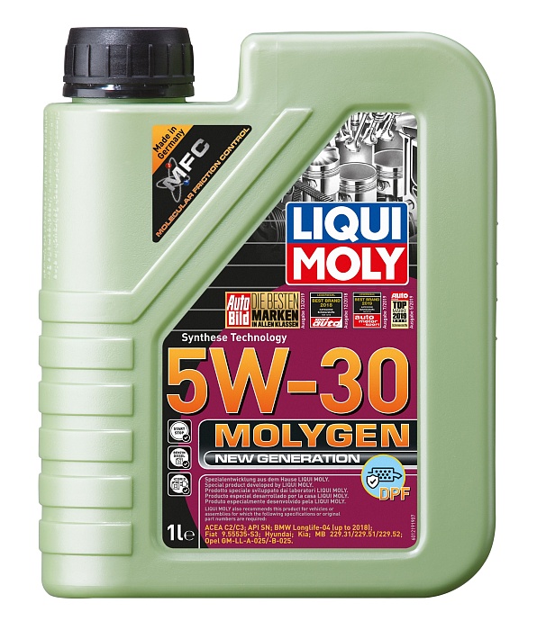 21224 LiquiMoly НС-синтетическое моторное масло Molygen New Generation DPF 5W-30 1л