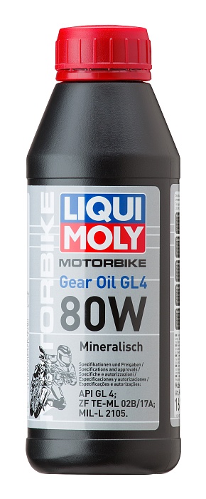 1617 LiquiMoly Минеральное трансмиссионное масло для мотоциклов Motorbike Gear Oil 80W 0,5л