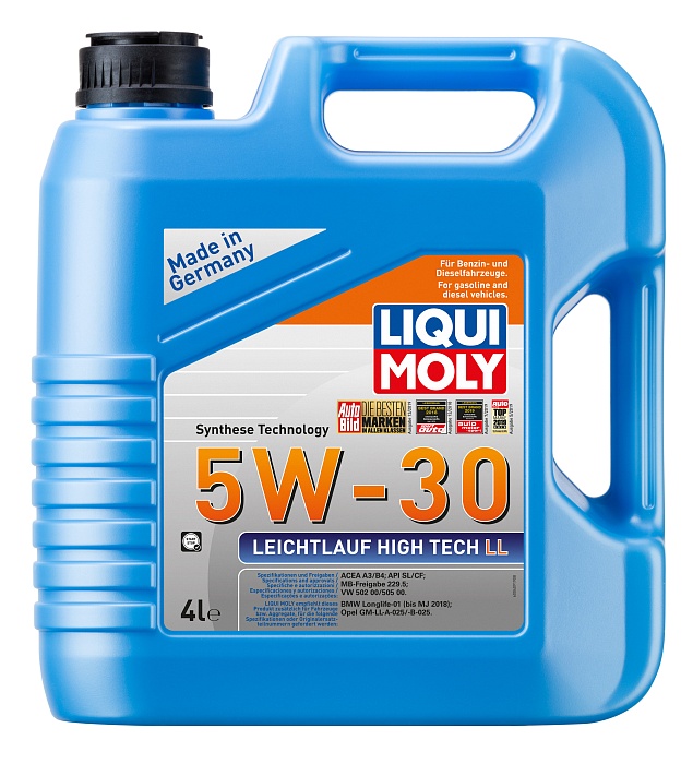 39006 LiquiMoly НС-синтетическое моторное масло Leichtlauf High Tech LL 5W-30 4л