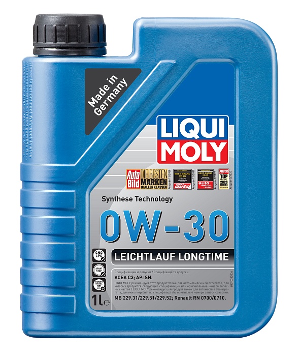 39038 LiquiMoly Синтетическое моторное масло Leichtlauf Longtime 0W-30 1л