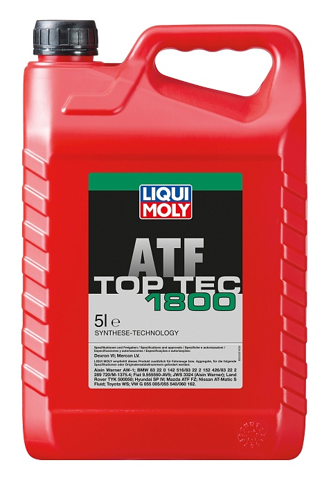 39020 LiquiMoly НС-синтетическое трансмиссионное масло для АКПП Top Tec ATF 1800 5л