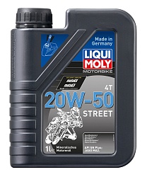 7632 LiquiMoly Минеральное моторное масло для 4-тактных мотоциклов Motorbike 4T Street 20W-50 1л