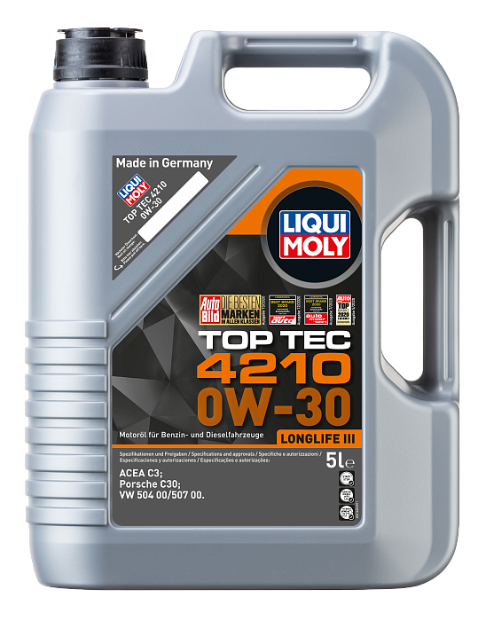 21605 LiquiMoly НС-синтетическое моторное масло Top Tec 4210 0W-30 5л