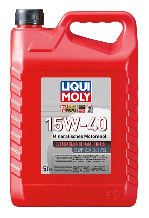 1084 LiquiMoly Минеральное моторное масло Touring High Tech Super SHPD 15W-40 5л