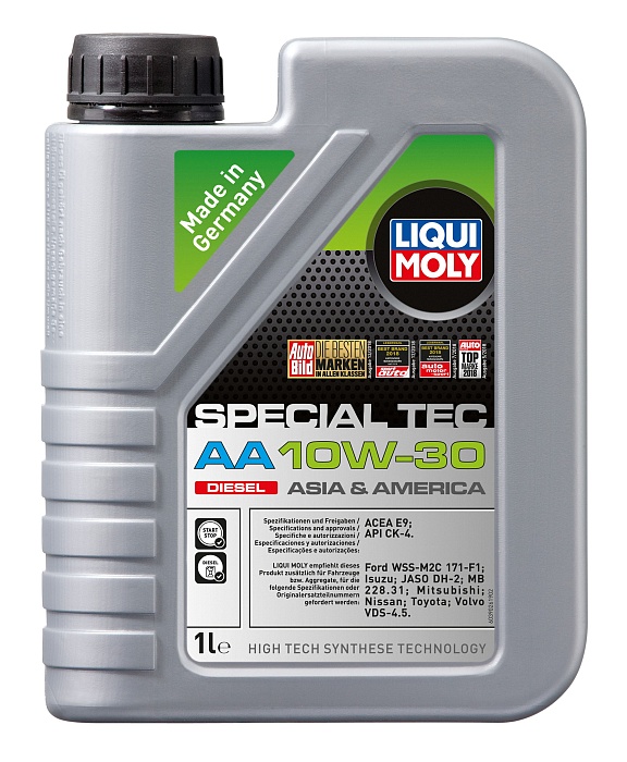 39026 LiquiMoly НС-синтетическое моторное масло Special Tec AA Diesel 10W-30 1л