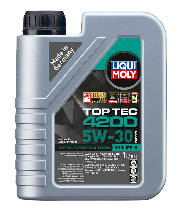 2375 LiquiMoly НС-синтетическое моторное масло Top Tec 4200 Diesel 5W-30 1л