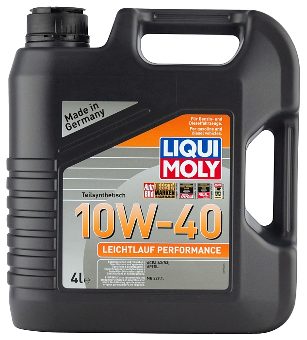 8998 LiquiMoly П/с. мот.масло Leichtlauf Performance 10W-40 SL A3/B3 (4л)