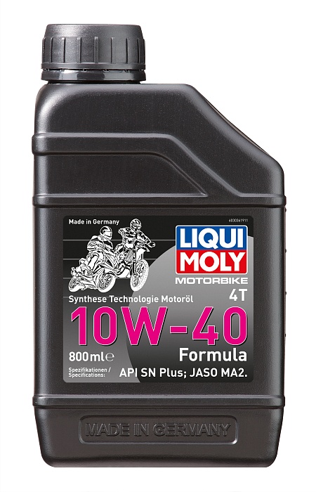 3036 LiquiMoly НС-синтетическое моторное масло для 4-такт.мотоциклов Motorbike 4TFormula 10W-40 0,8л