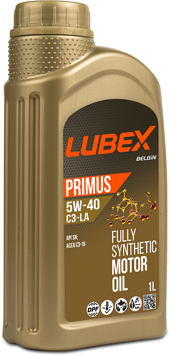 L034-1297-1201 LUBEX Синтетическое моторное масло PRIMUS C3-LA 5W-40 (1л)