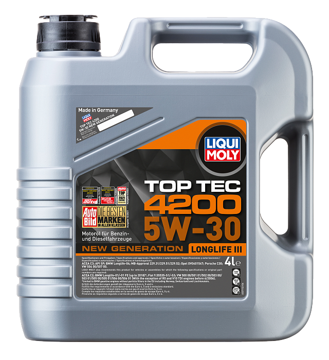 3715 LiquiMoly НС-синтетическое моторное масло Top Tec 4200 5W-30 4л