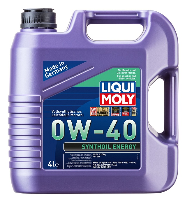 2451 LiquiMoly Синтетическое моторное масло Synthoil Energy 0W-40 4л