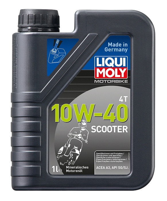 1618 LiquiMoly Минеральное моторное масло для скутеров Motorbike 4T Scooter 10W-40 1л