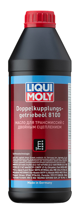 39019 LiquiMoly НС-синтетическое трансмиссионное масло для DSG Doppelkupplungsgetriebe-Oil 8100 1л