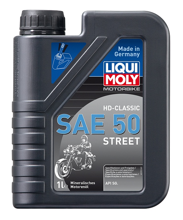 1572 LiquiMoly Минеральное моторное масло для 4-тактных мотоциклов Motorbike HD-Classic Street 50 1л