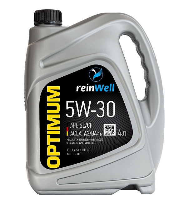 4974 ReinWell НС-синтетическое моторное масло 5W-30 А3/В4 (4л)