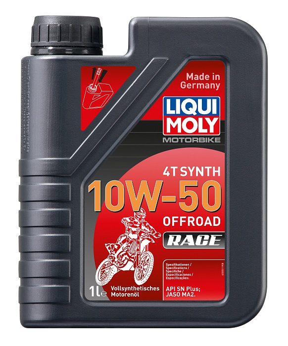 3051 LiquiMoly Синтетическое моторное масло для 4-такт.мот.Motorbike 4T Synth Offroad Race 10W-50 1л