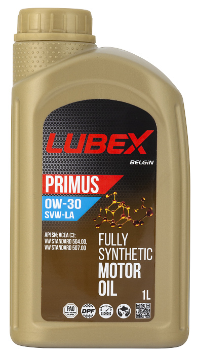 L034-1333-1201 LUBEX Синтетическое моторное масло PRIMUS SVW-LA 0W-30 SN C3 (1л)