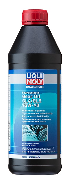 25071 LiquiMoly Синтетическое трансмиссионное масло для водной техники Marine Gear Oil 75W-90 1л