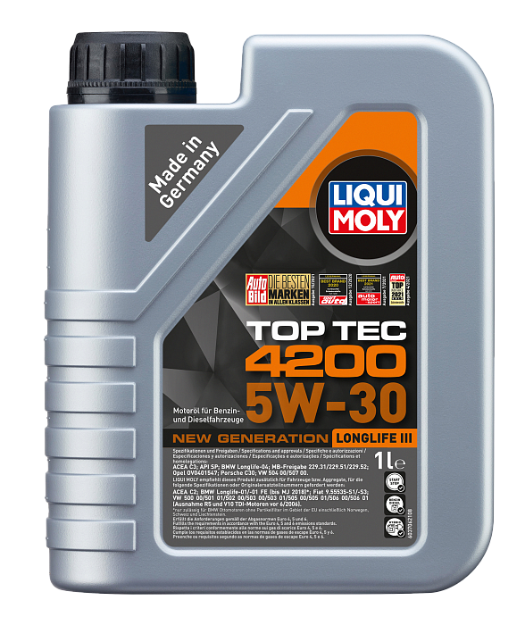 7660 LiquiMoly НС-синтетическое моторное масло Top Tec 4200 5W-30 1л
