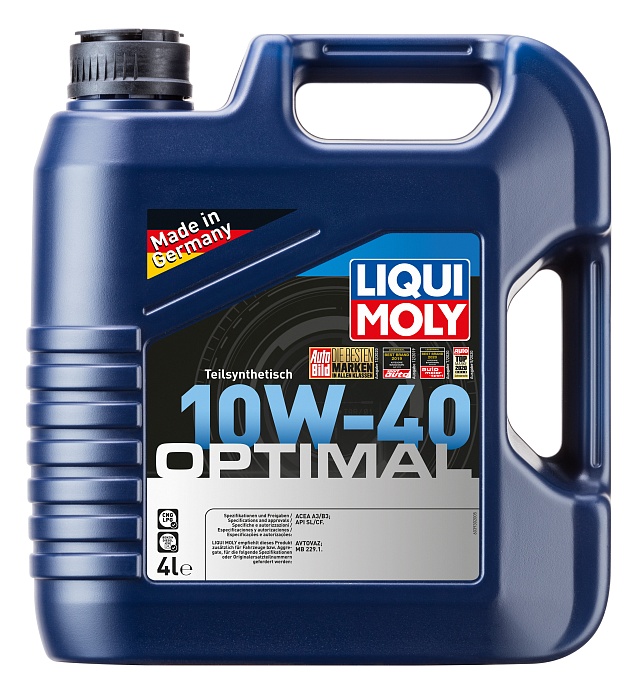 3930 LiquiMoly Полусинтетическое моторное масло Optimal 10W-40 4л