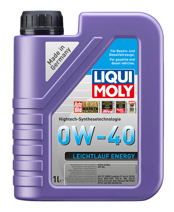21222 LiquiMoly Синтетическое моторное масло Leiсhtlauf Energy 0W-40 (1л) 21222 LiquiMoly Синтетическое моторное масло Leiсhtlauf Energy 0W-40 (1л)