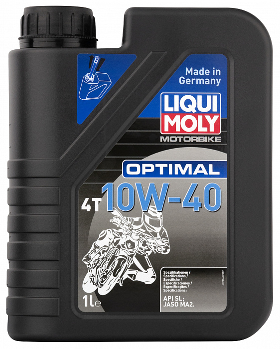 21862 LiquiMoly Мин. мот.масло д/4-т.мотоц. Motorbike Optimal 4T 10W-40 SL MA2 (1л)